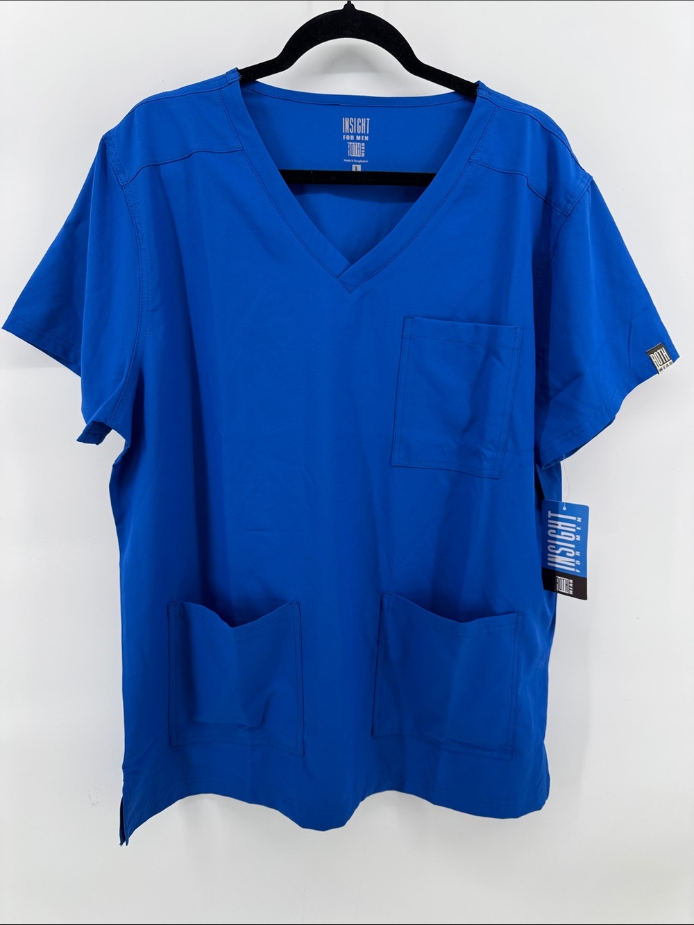 Insight Men’s Royal Blue V-Neck Scrub Top Size Large NWT